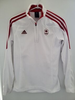 Adidas Team Canada Olympics Climawarm 1/4 Zip Fleece Womens Size Small